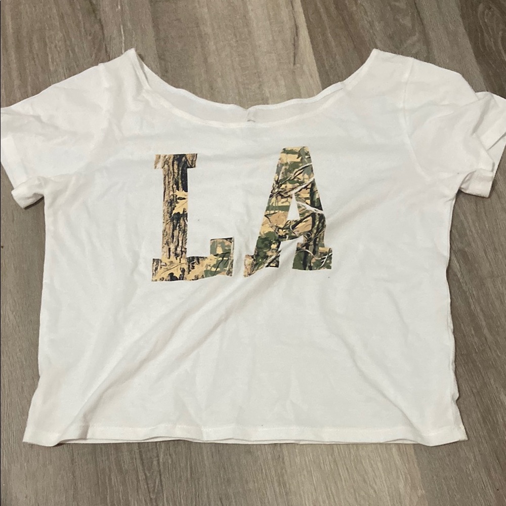 White Graphic Women's Top